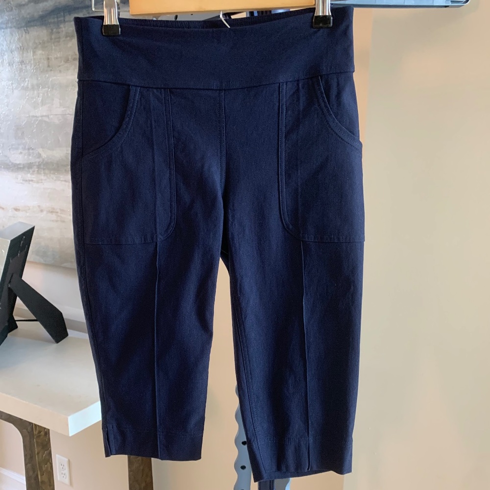 JoFit Navy Blue Golf Capri Pants sz XS